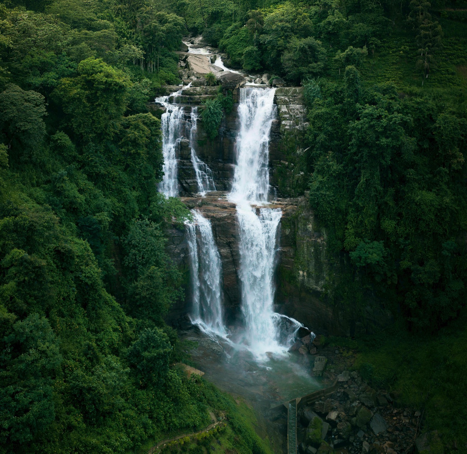 Waterfall in Nuwara Eliya, Sri Lanka